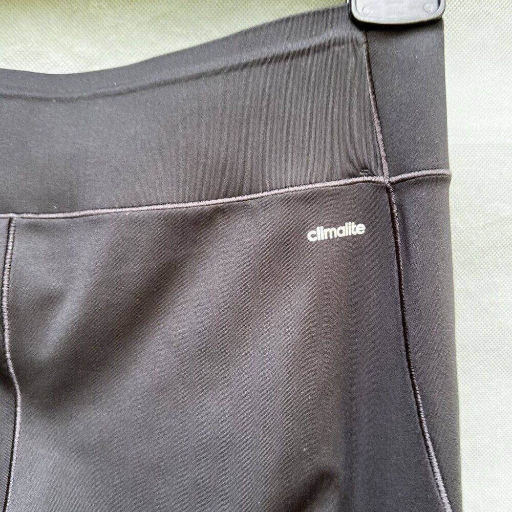 Adidas Women’s Size Medium Black Flare Stretchy Thin Leggings Pants Climalite - Picture 3 of 8